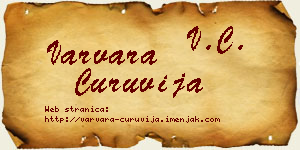 Varvara Ćuruvija vizit kartica